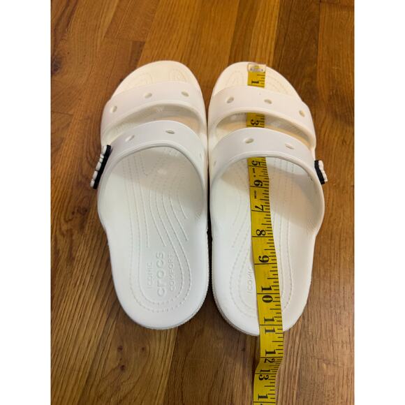 Crocs Comfort Women’s 11 Men’s 9 White Unisex Classic Slip-on Sandal Beach Vaca - Picture 3 of 4